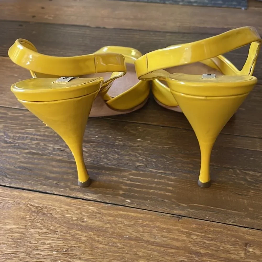 Miu Miu Yellow Open Toe Heels - Picture 3 of 6